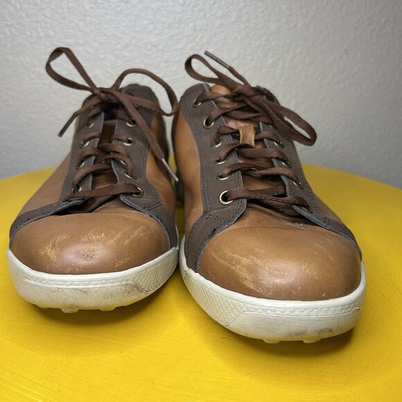 FootJoy FJ Contour Casual Mens 10 M Brown Leather 54222 Spikeless Golf Shoes - Picture 7 of 16